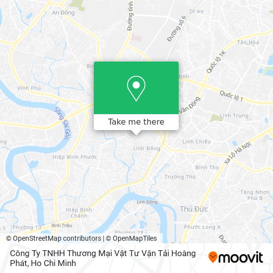 Công Ty TNHH Thương Mại Vật Tư Vận Tải Hoàng Phát map