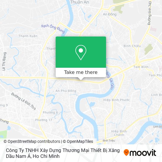 Công Ty TNHH Xây Dựng Thương Mại Thiết Bị Xăng Dầu Nam Á map