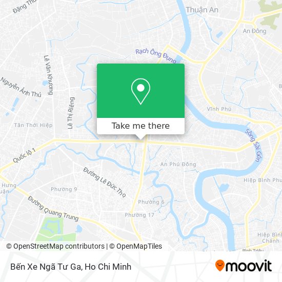 Bến Xe Ngã Tư Ga map