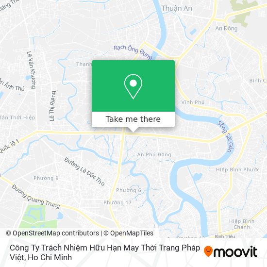 Công Ty Trách Nhiệm Hữu Hạn May Thời Trang Pháp Việt map