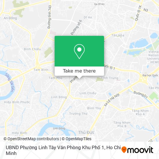 UBND Phường Linh Tây Văn Phòng Khu Phố 1 map