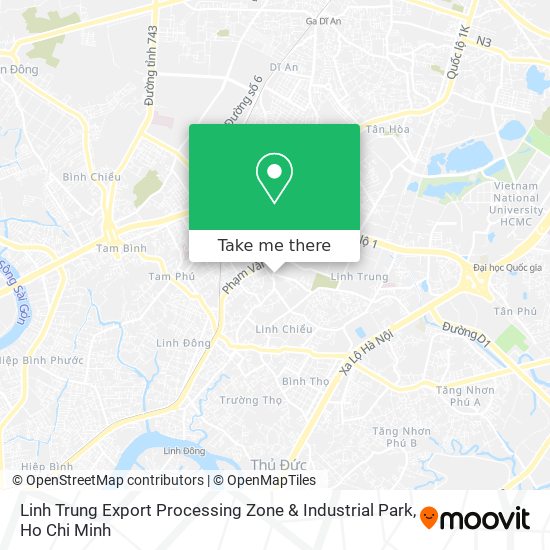 Linh Trung Export Processing Zone & Industrial Park map