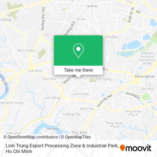 Linh Trung Export Processing Zone & Industrial Park map