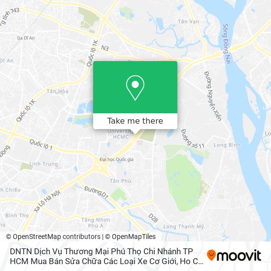 DNTN Dịch Vụ Thương Mại Phú Thọ Chi Nhánh TP HCM Mua Bán Sửa Chữa Các Loại Xe Cơ Giới map