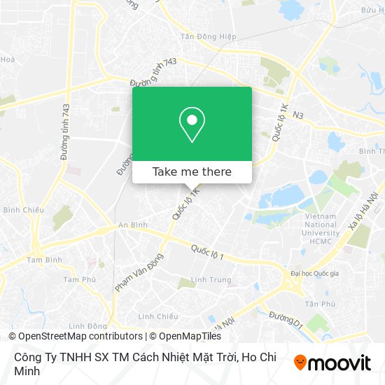 Công Ty TNHH SX TM Cách Nhiệt Mặt Trời map