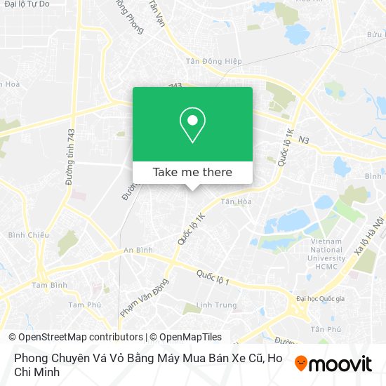 Phong Chuyên Vá Vỏ Bằng Máy Mua Bán Xe Cũ map