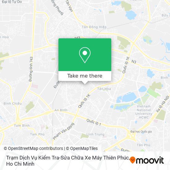 Trạm Dịch Vụ Kiểm Tra-Sửa Chữa Xe Máy Thiên Phúc map