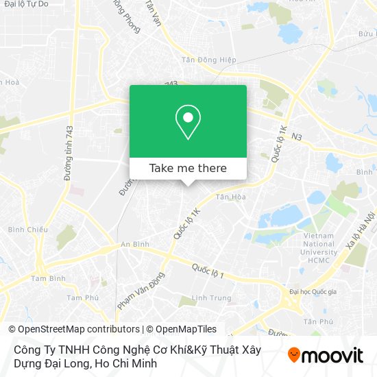 Công Ty TNHH Công Nghệ Cơ Khí&Kỹ Thuật Xây Dựng Đại Long map