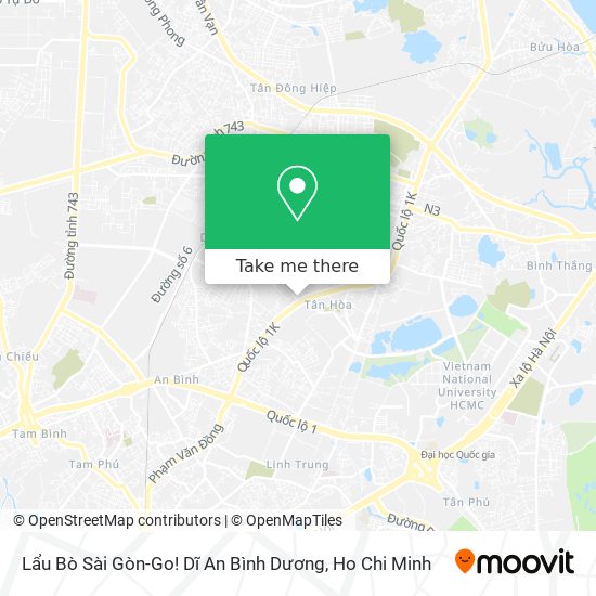 Lẩu Bò Sài Gòn-Go! Dĩ An Bình Dương map