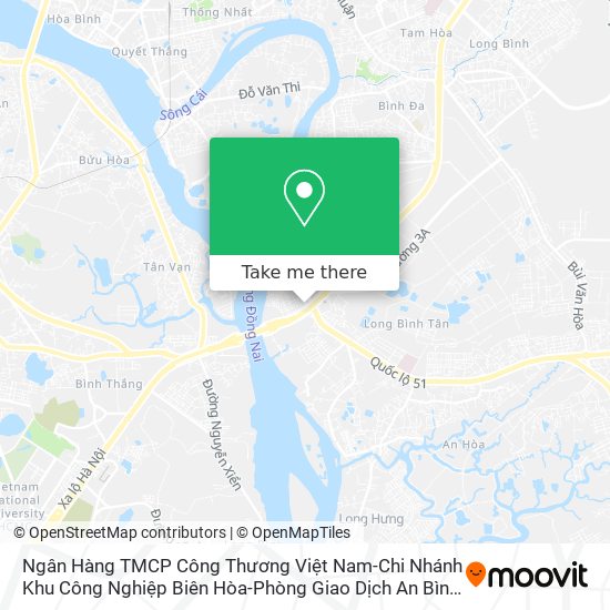 Ngân Hàng TMCP Công Thương Việt Nam-Chi Nhánh Khu Công Nghiệp Biên Hòa-Phòng Giao Dịch An Bình map