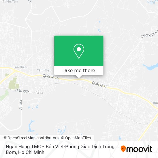 Ngân Hàng TMCP Bản Việt-Phòng Giao Dịch Trảng Bom map