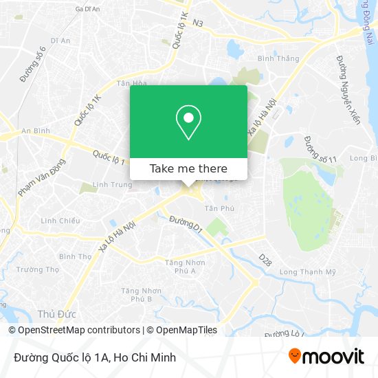 Đường Quốc lộ 1A map