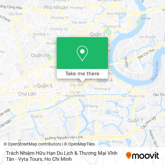 Trách Nhiệm Hữu Hạn Du Lịch & Thương Mại Vĩnh Tân - Vyta Tours map