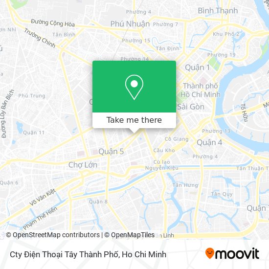 Cty Điện Thoại Tây Thành Phố map