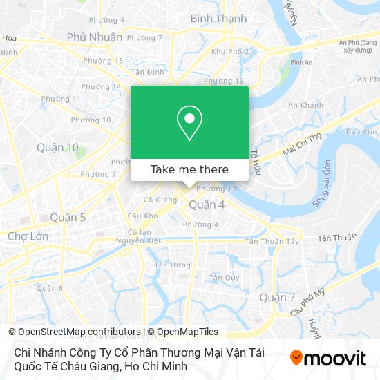 Chi Nhánh Công Ty Cổ Phần Thương Mại Vận Tải Quốc Tế Châu Giang map