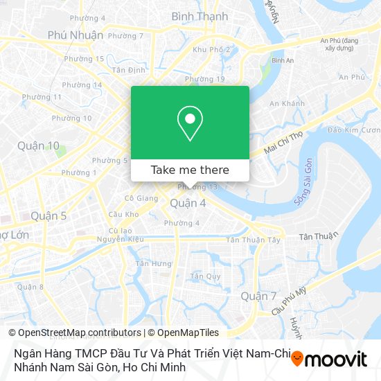 Ngân Hàng TMCP Đầu Tư Và Phát Triển Việt Nam-Chi Nhánh Nam Sài Gòn map