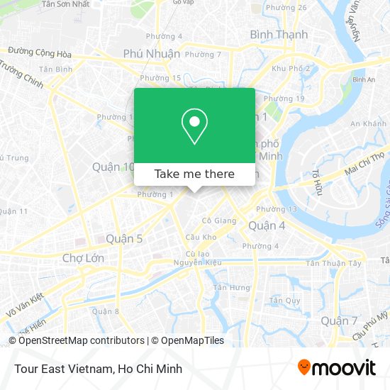Tour East Vietnam map
