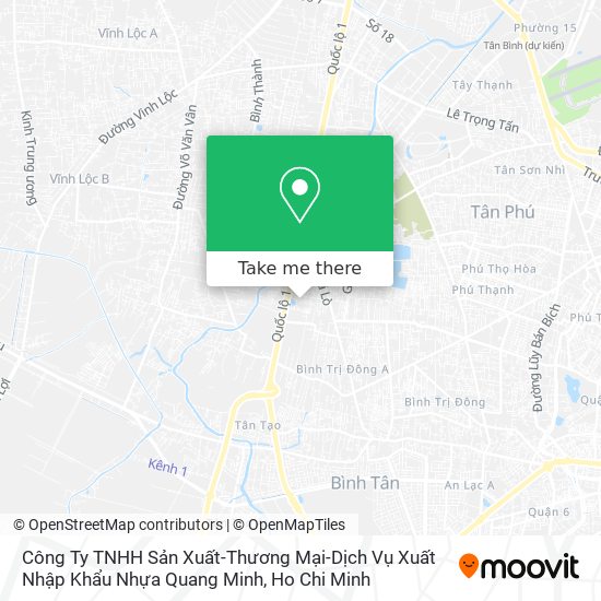 Công Ty TNHH Sản Xuất-Thương Mại-Dịch Vụ Xuất Nhập Khẩu Nhựa Quang Minh map