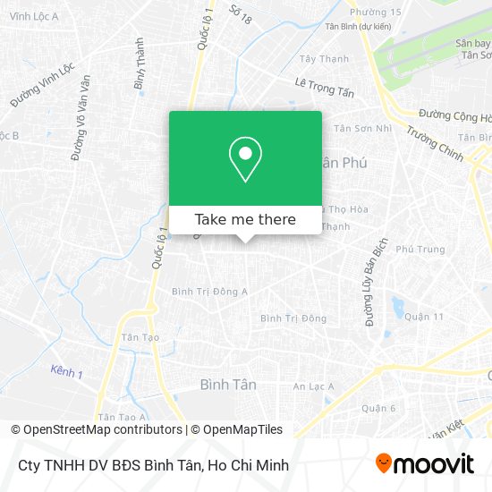 Cty TNHH DV BĐS Bình Tân map