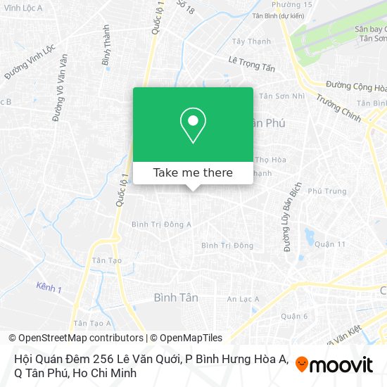 Hội Quán Đêm 256 Lê Văn Quới, P Bình Hưng Hòa A, Q Tân Phú map