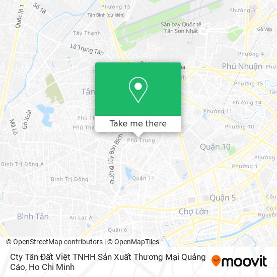 Cty Tân Đất Việt TNHH Sản Xuất Thương Mại Quảng Cáo map