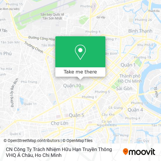 CN Công Ty Trách Nhiệm Hữu Hạn Truyền Thông VHQ Á Châu map