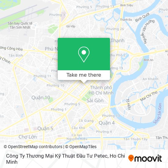 Công Ty Thương Mại Kỹ Thuật Đầu Tư Petec map