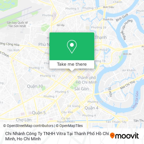 Chi Nhánh Công Ty TNHH Vitra Tại Thành Phố Hồ Chí Minh map