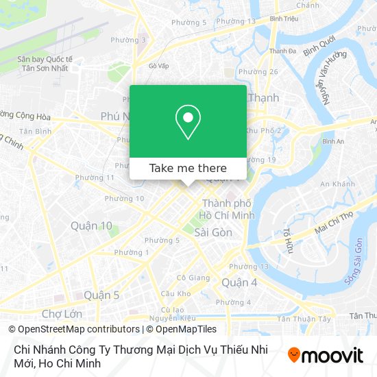 Chi Nhánh Công Ty Thương Mại Dịch Vụ Thiếu Nhi Mới map