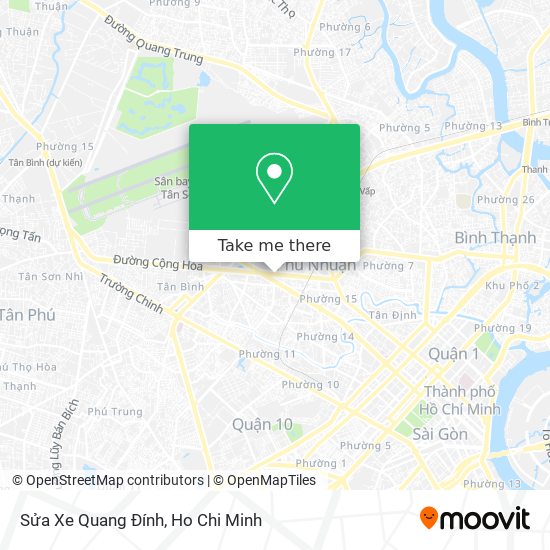 Sửa Xe Quang Đính map