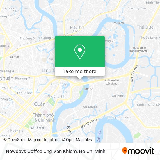 Newdays Coffee Ung Van Khiem map