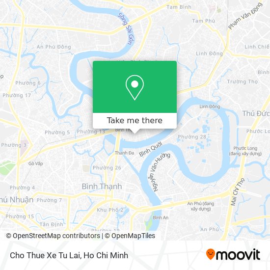 Cho Thue Xe Tu Lai map