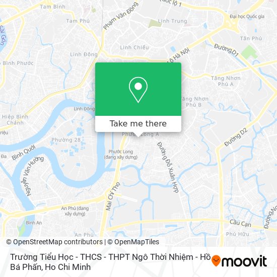 Trường Tiểu Học - THCS - THPT Ngô Thời Nhiệm - Hồ Bá Phấn map