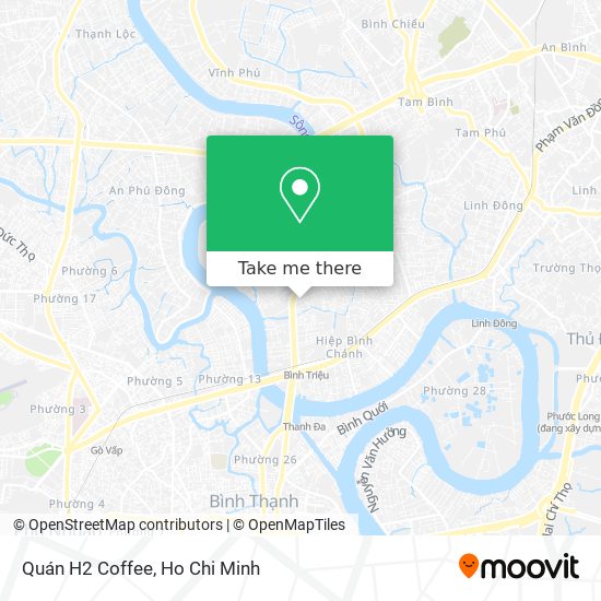 Quán H2 Coffee map