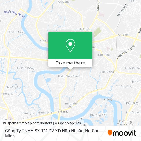 Công Ty TNHH SX TM DV XD Hữu Nhuận map