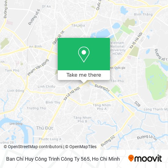 Ban Chỉ Huy Công Trình Công Ty 565 map