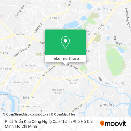 Phát Triển Khu Công Nghệ Cao Thành Phố Hồ Chí Minh map