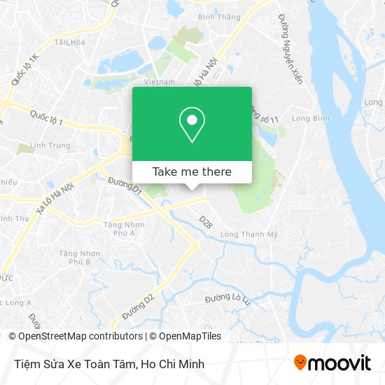 Tiệm Sửa Xe Toàn Tâm map