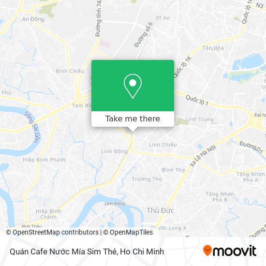 Quán Cafe Nước Mía Sim Thẻ map