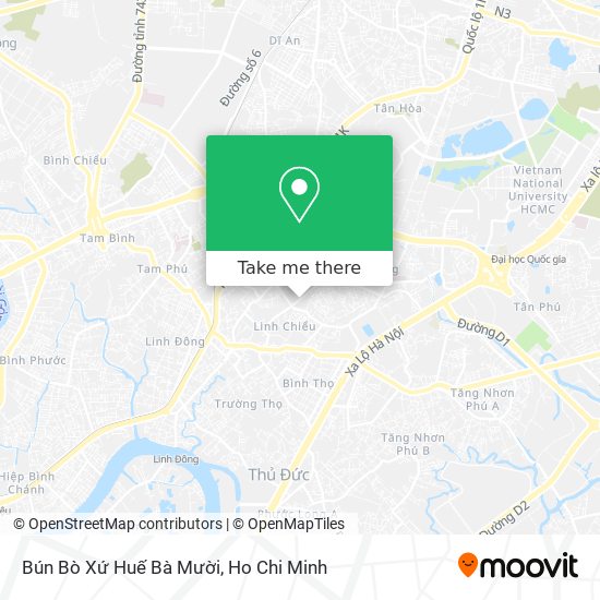 Bún Bò Xứ Huế Bà Mười map