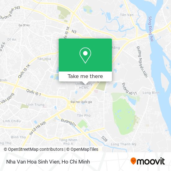Nha Van Hoa Sinh Vien map