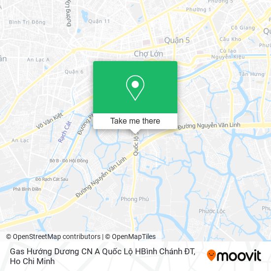 Gas Hướng Dương CN A Quốc Lộ HBình Chánh ĐT map