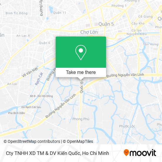 Cty TNHH XD TM & DV Kiến Quốc map