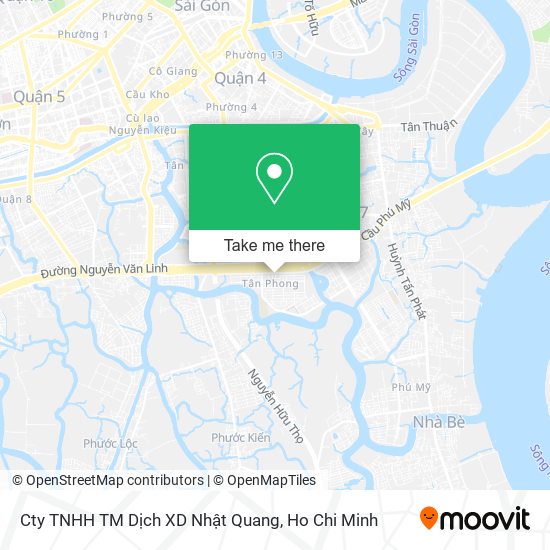 Cty TNHH TM Dịch XD Nhật Quang map