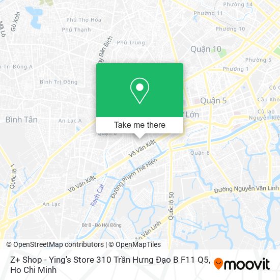 Z+ Shop - Ying's Store 310 Trần Hưng Đạo B F11 Q5 map