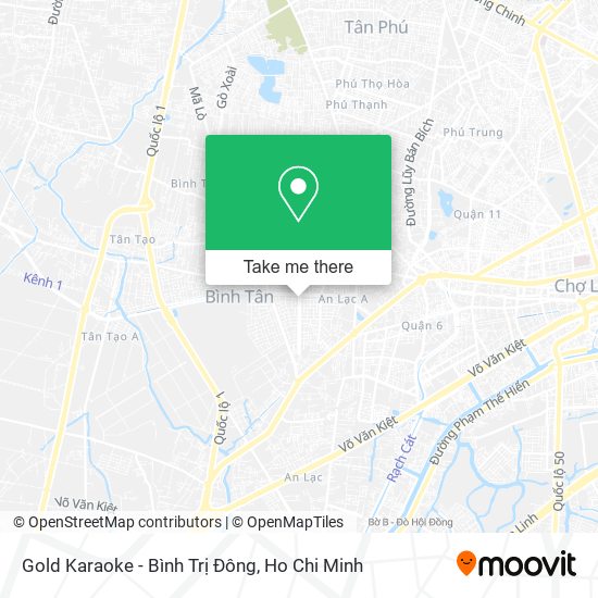 Gold Karaoke - Bình Trị Đông map