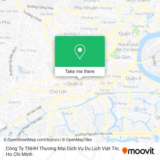 Công Ty TNHH Thương Mại Dịch Vụ Du Lịch Việt Tín map