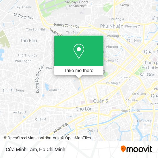Cửa Minh Tâm map