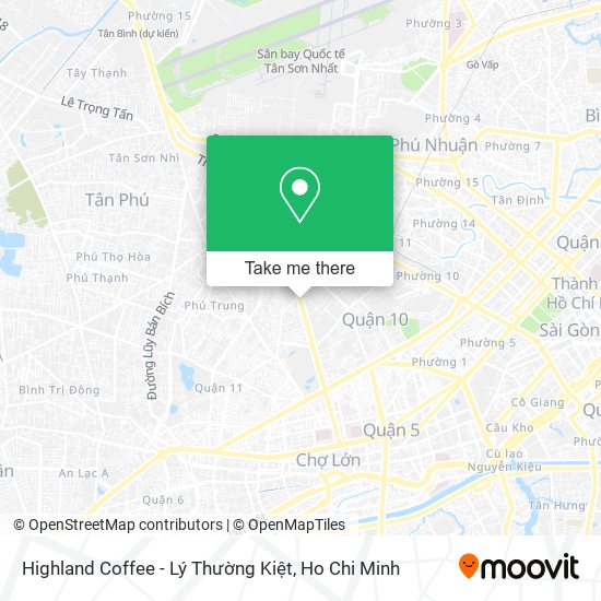 Highland Coffee - Lý Thường Kiệt map