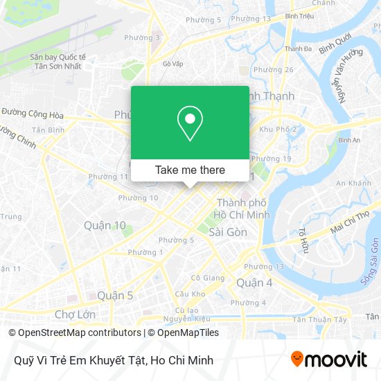 Quỹ Vì Trẻ Em Khuyết Tật map